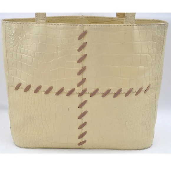 COPY - Authentic YVES SAINT LAURENT Shoulder Bag Leather Ivory - Picture 2 of 16